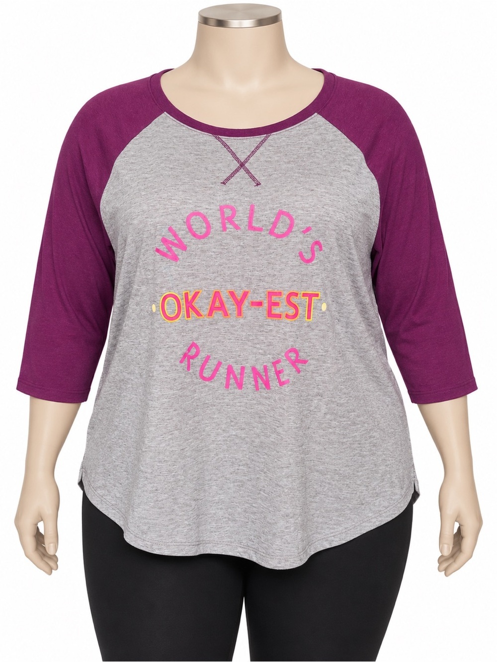 ATHLETIC WORKS 3/4 Length Sleeve Top size X-Large